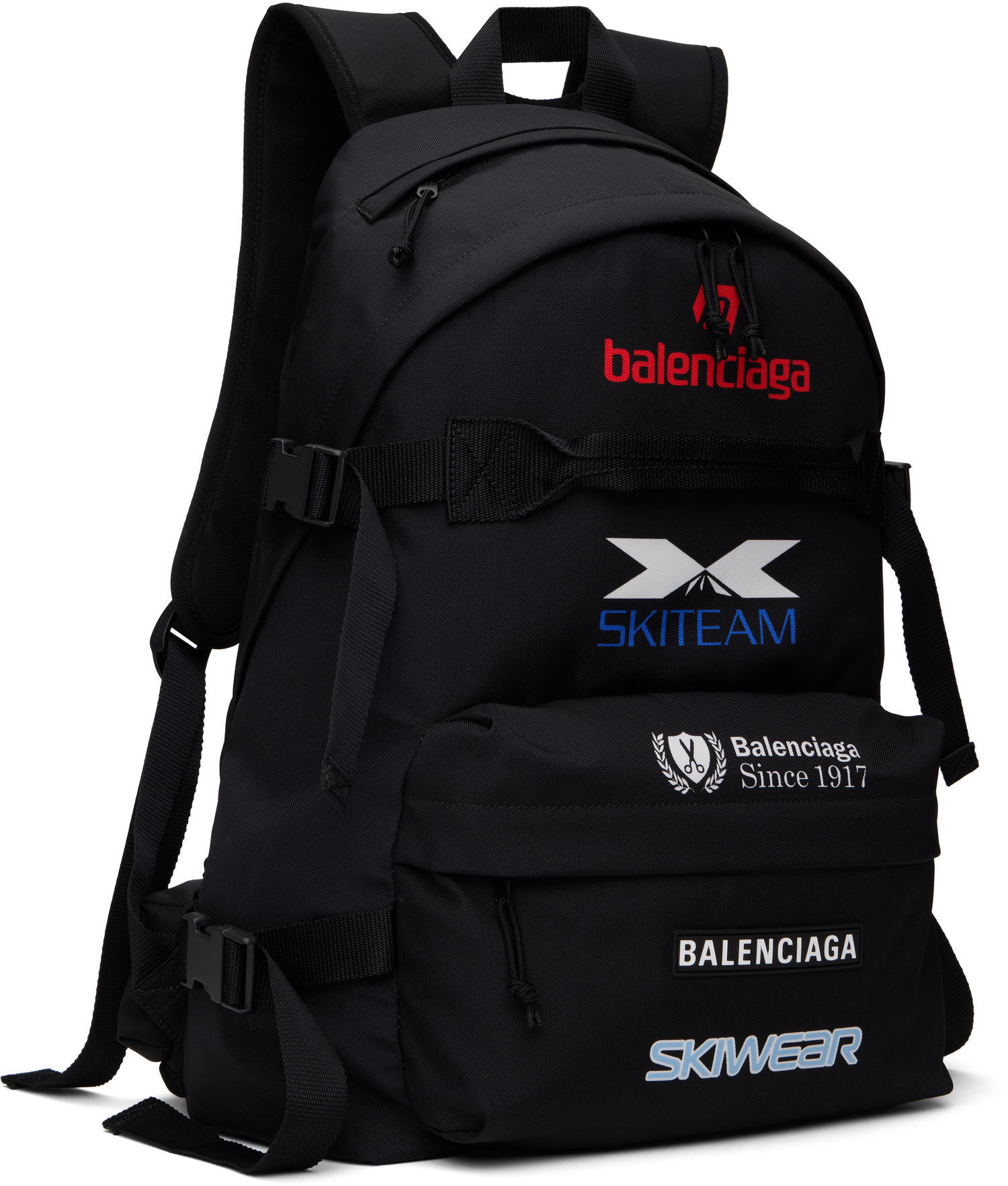 Batoh Balenciaga Ski Team Backpack Čierna | 770882-2ABEN-1000, 1