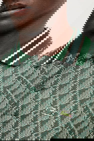 Polo tričko Lacoste Patterned Polo Zelené | DH1417, 4