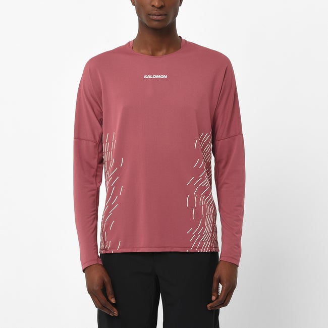 Tričko Salomon Sense Aero Graphic Long Sleeve T-Shirt Ružová | LC2697500