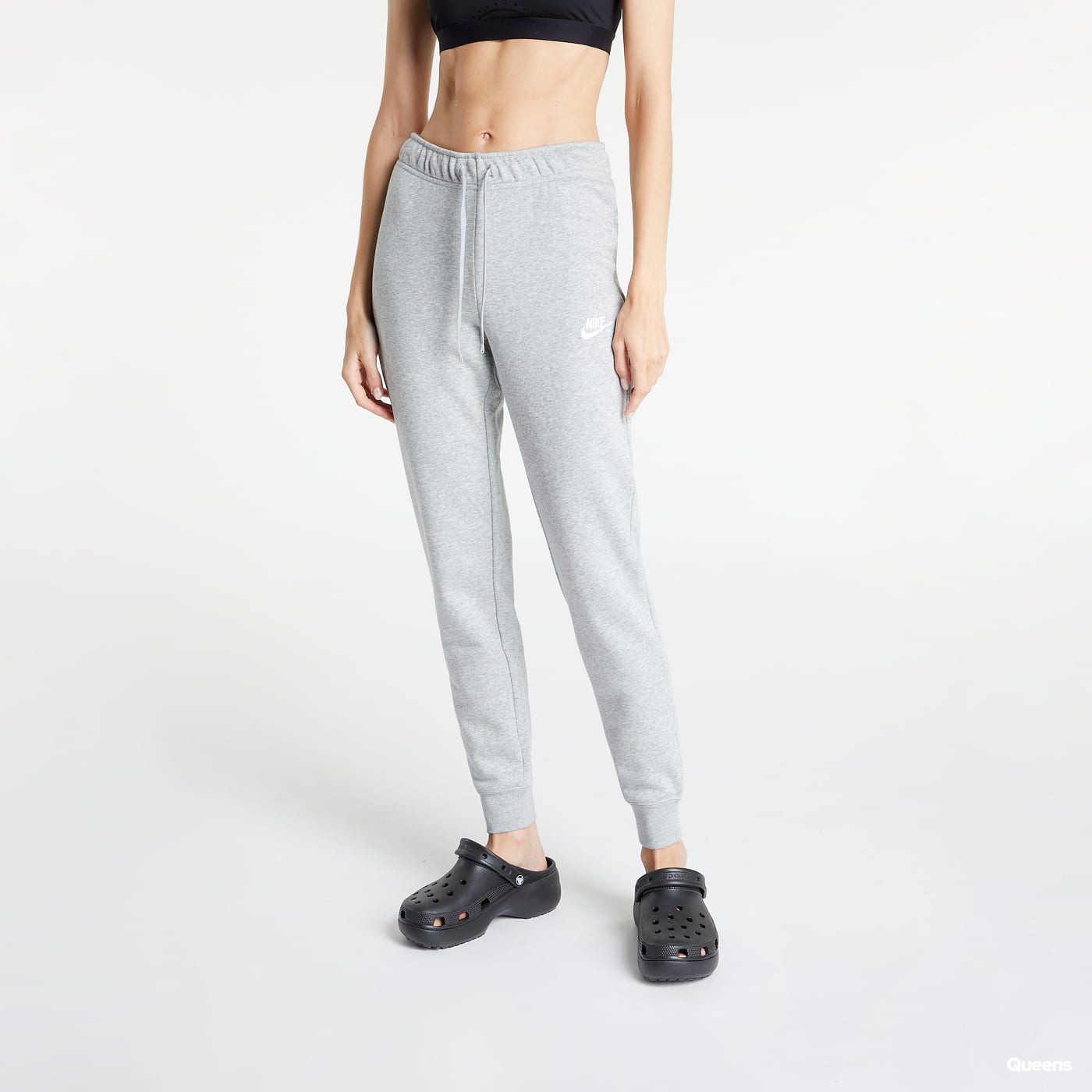 Tepláky Nike Fleece Mid-Rise Slim Joggers Šedá | DQ5174-063, 0