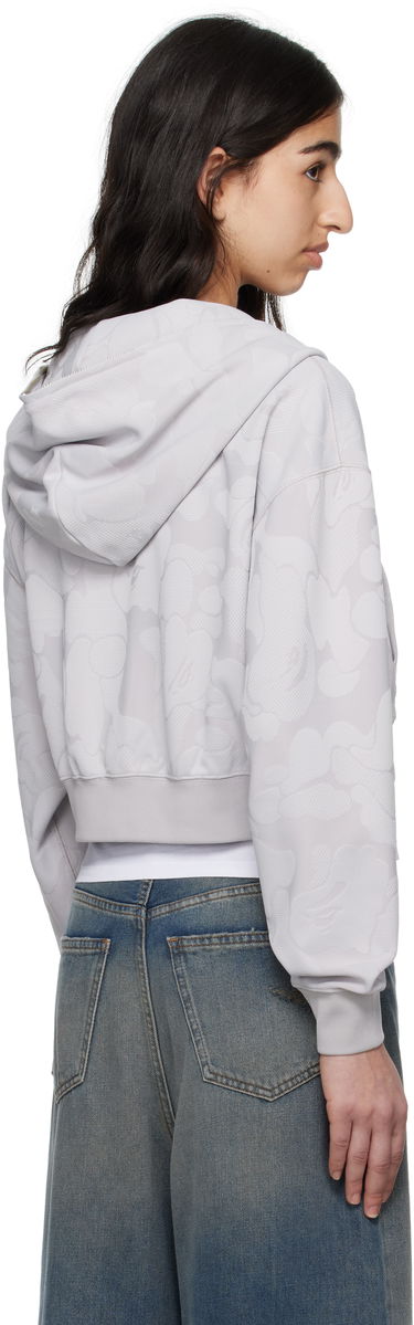 Mikina BAPE BAPE Jacquard One Point Cropped Zip Hoodie Šedá | 001ZPL302013L, 2