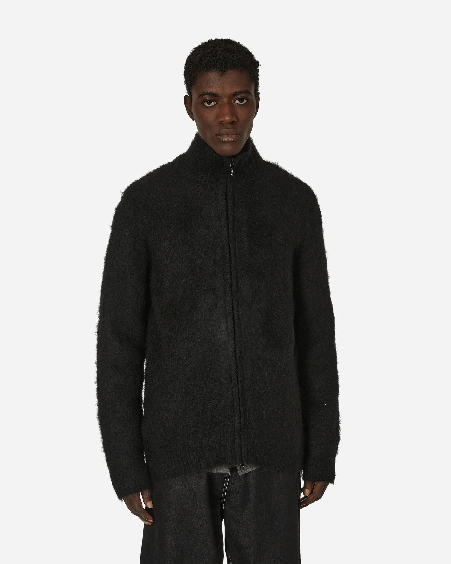 Sveter Needles Zipped Mohair Cardigan Čierna | NS283 D, 0
