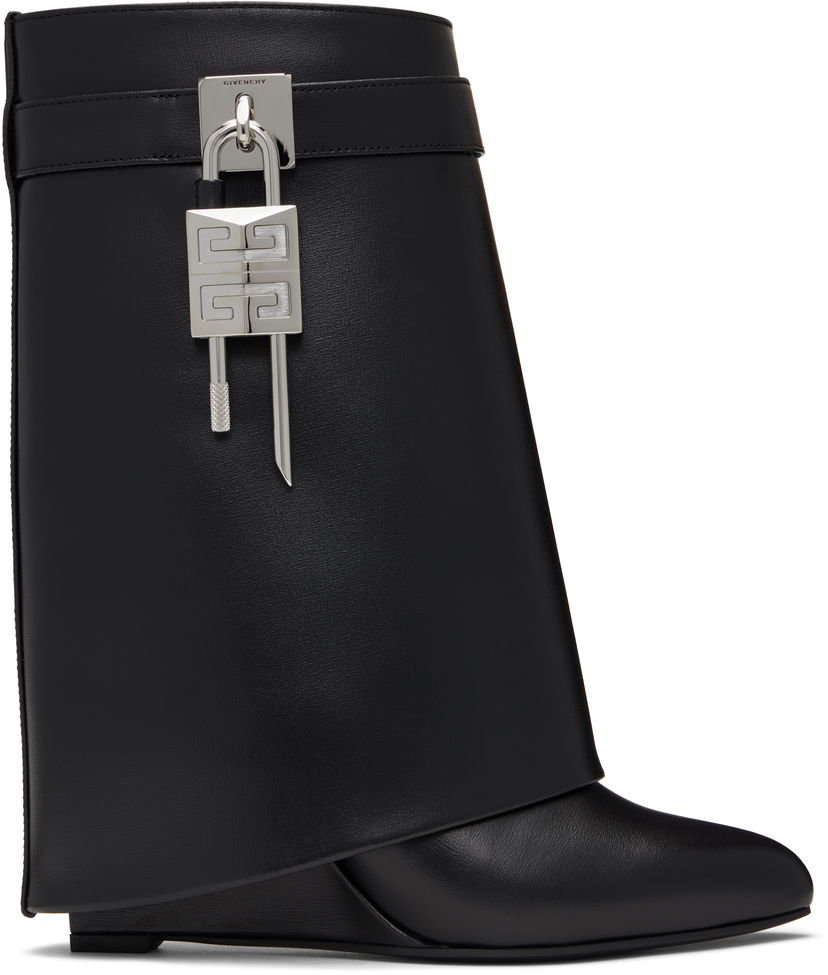 Tenisky a topánky Givenchy Givenchy Shark Lock Wedge Ankle Boots Čierna | BE602RE147001