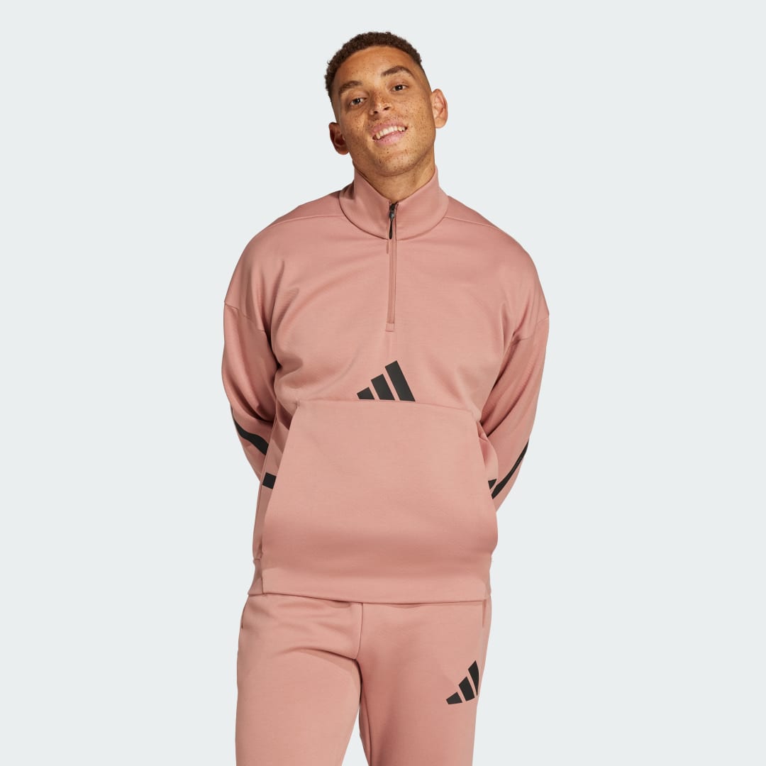 Sveter adidas Performance Z.N.E. Quarter-Zip Sweatshirt Ružová | JC5485, 0
