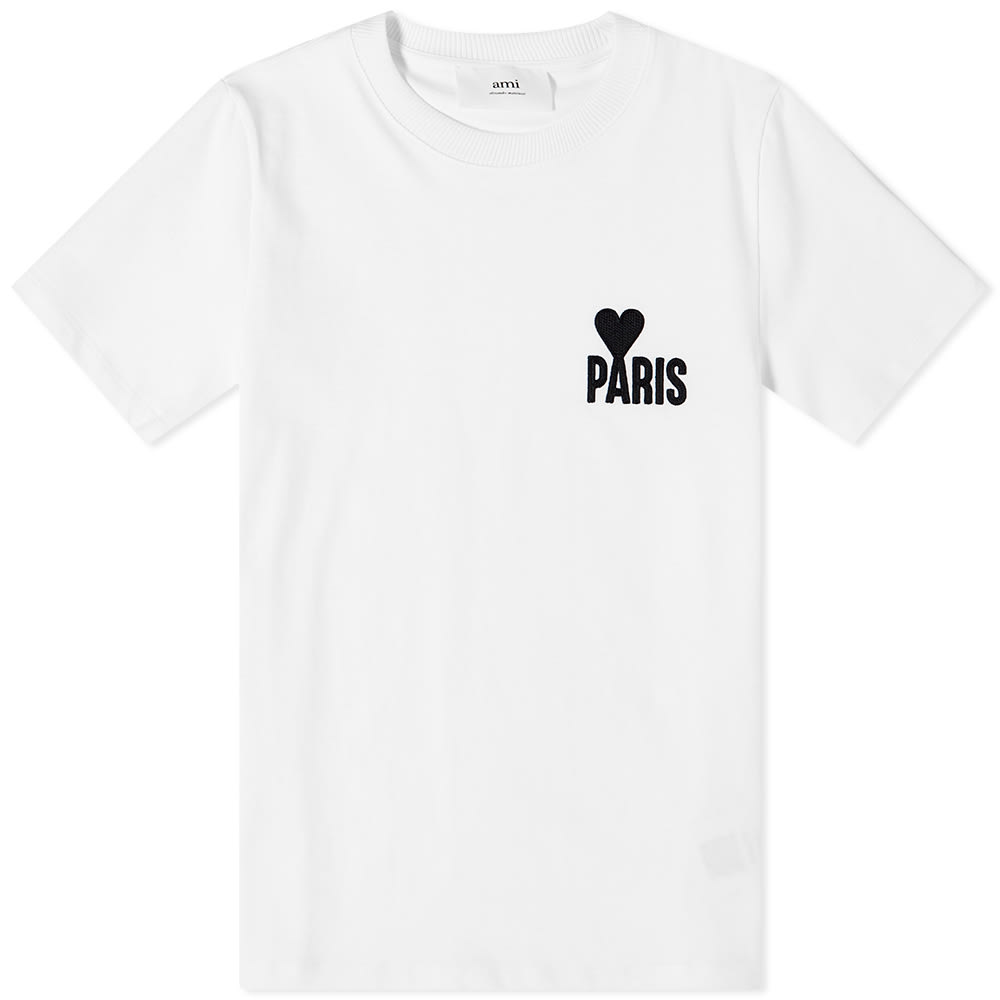 Tričko AMI Paris ADC Tee Biela | UTS014-701-100, 0