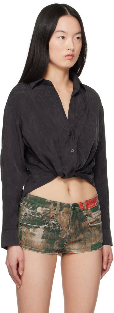 Košeľa R13 R13 Twisted Front Shirt Čierna | R13WR382-R510A, 1
