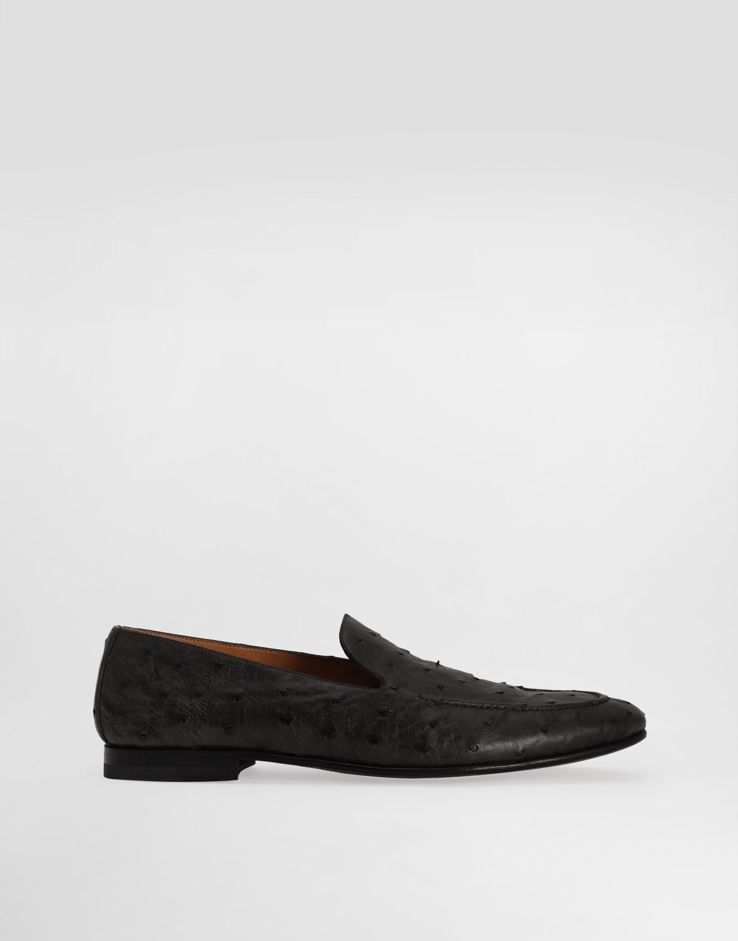 Doplnky Dolce & Gabbana Dolce & Gabbana Ostrich Leather Loafers Čierna | A50716AE43680999, 0