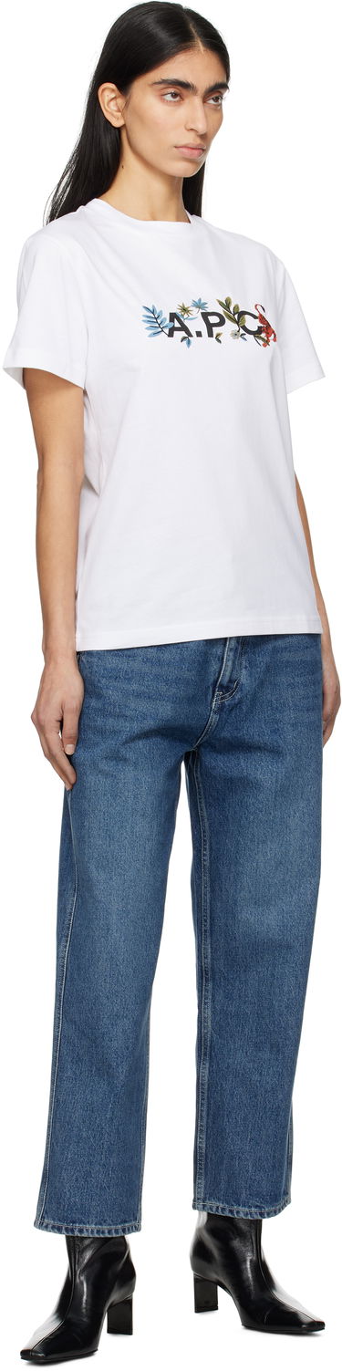 Tričko A.P.C. A.P.C. Auguste Floral Graphic T-Shirt Biela | COBQX-M26497, 3