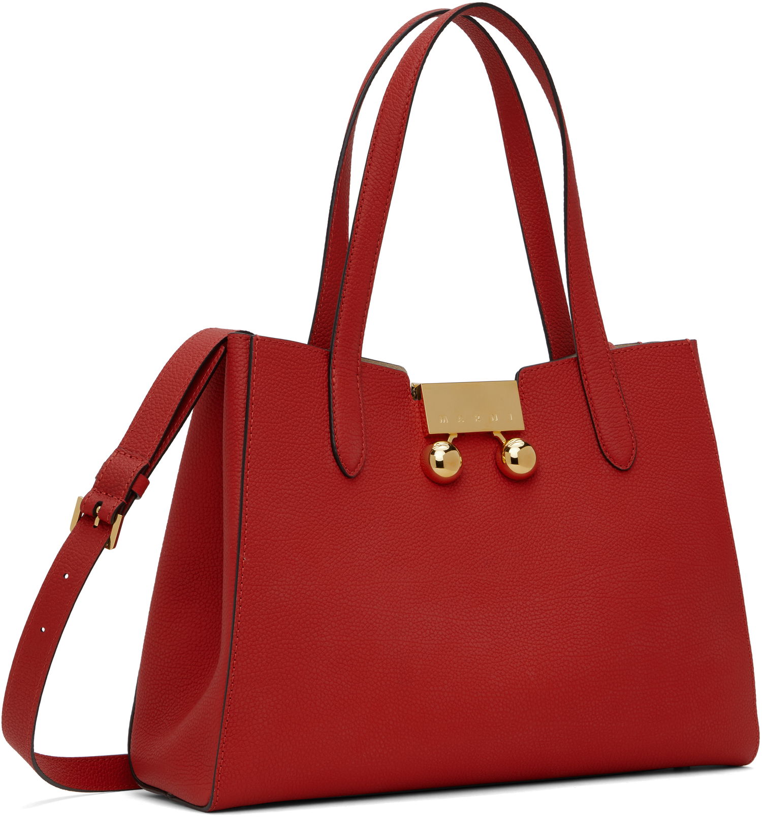 Kabelka Marni Marni Leather Trunkaroo Small Tote Červená | BMMP0150U0 P8185, 1