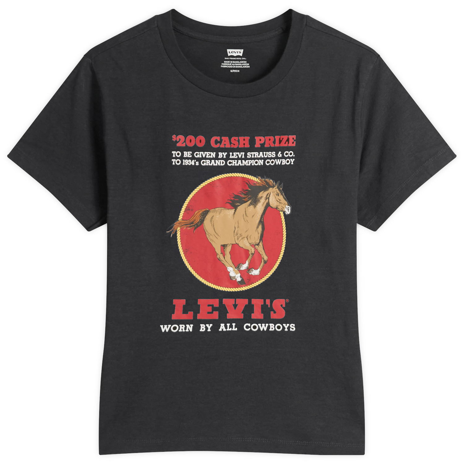 Tričko Levi's Horse Print T-Shirt Čierna | A8804-0063, 0