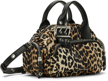 Kabelka GANNI Leopard Mini Polochon Bag Metalická | A6740, 1