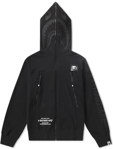 Mikina BAPE Double Knit Shark Full Zip Hoodie Čierna | 001ZPD701003X-BLK, 0
