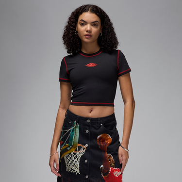 Sukňa Jordan Jordan Rare Air Crop Short Sleeve T-Shirt Čierna | IB2920-010, 3