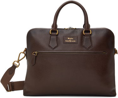Kabelka Polo by Ralph Lauren Ralph Lauren Pebble Leather Commuter Briefcase Hnedá | 405962458002, 0