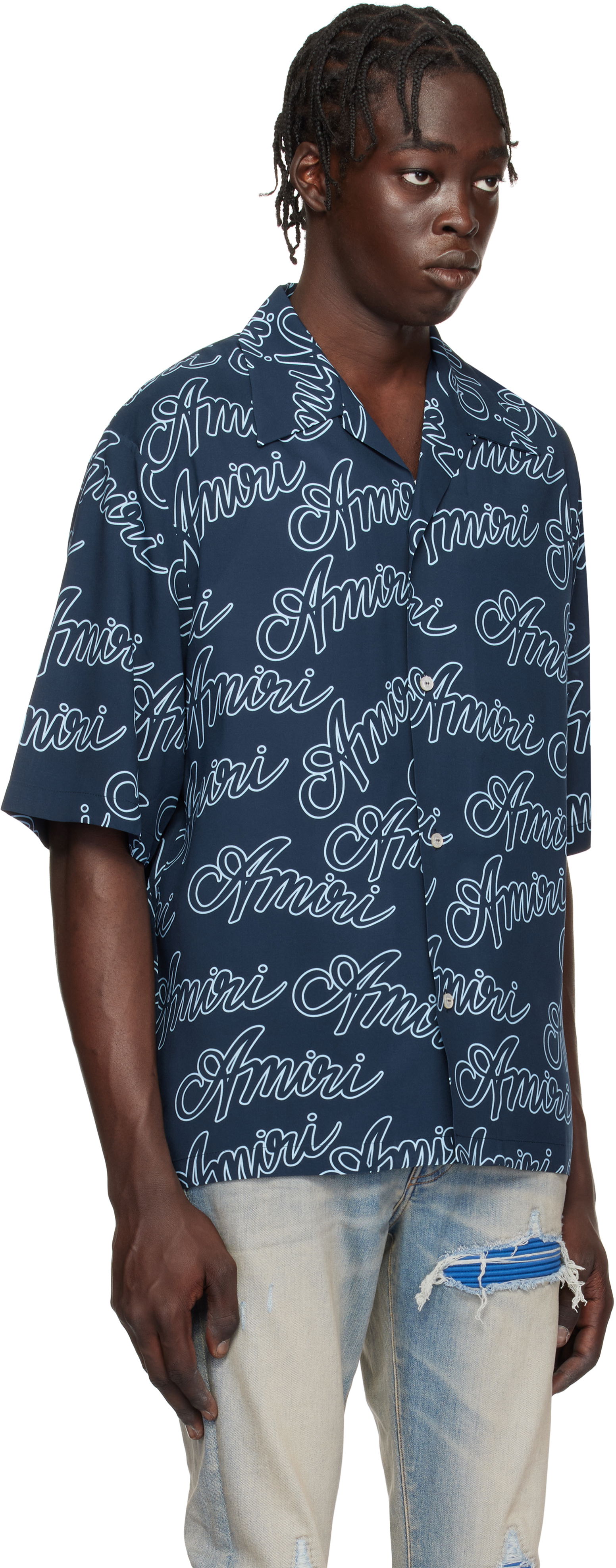 Script Print Bowling Shirt