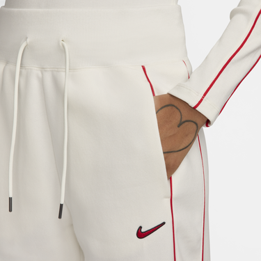 Tepláky Nike Sportswear Phoenix Fleece High-Waisted Open-Hem Tracksuit Bottoms Béžová | FV4972-133, 3