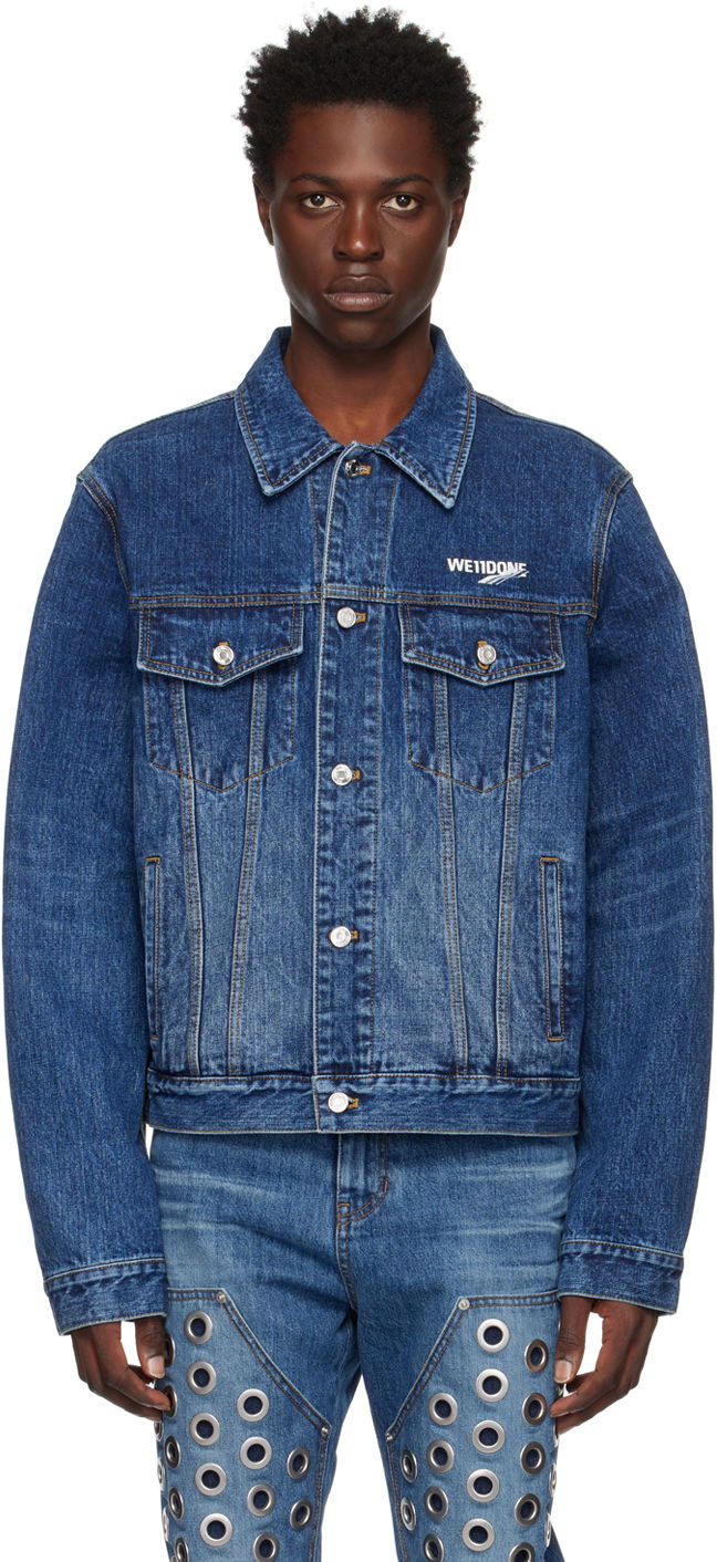 Bunda We11done We11done Faded Denim Jacket Modrá | WD-DJ3-22-318-U-BL, 0