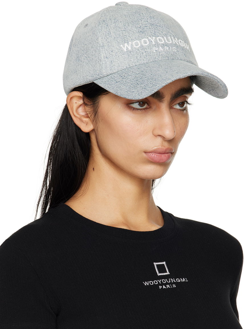 Šiltovka WOOYOUNGMI WOOYOUNGMI Embroidered Denim Baseball Cap Šedá | W241AC52, 1