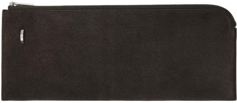 Peňaženka Rick Owens Suede Zip Pouch Hnedá | RA01D0415 LCS