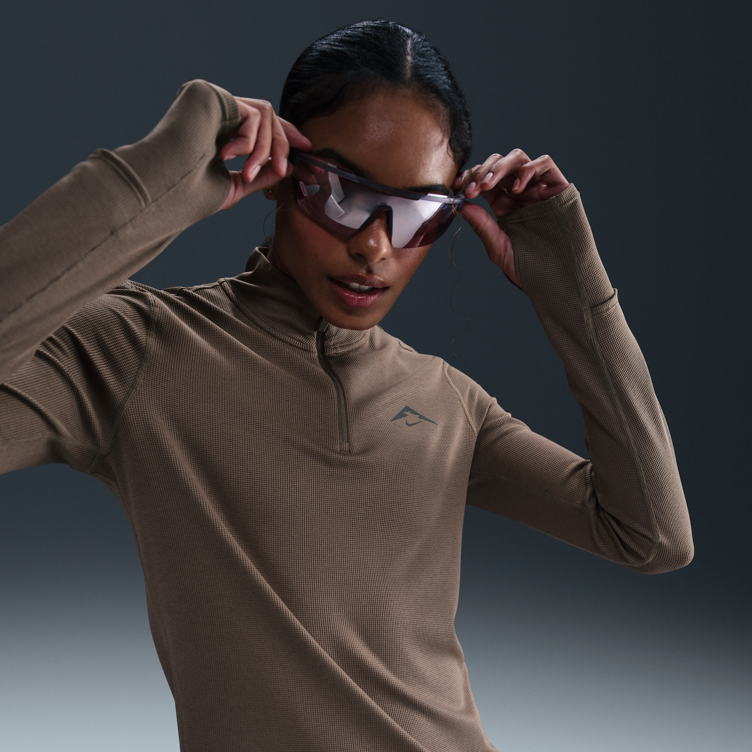 Sveter Nike Nike Trail Dri-FIT Midlayer 1/4 Zip Hnedá | HJ2248-233, 0