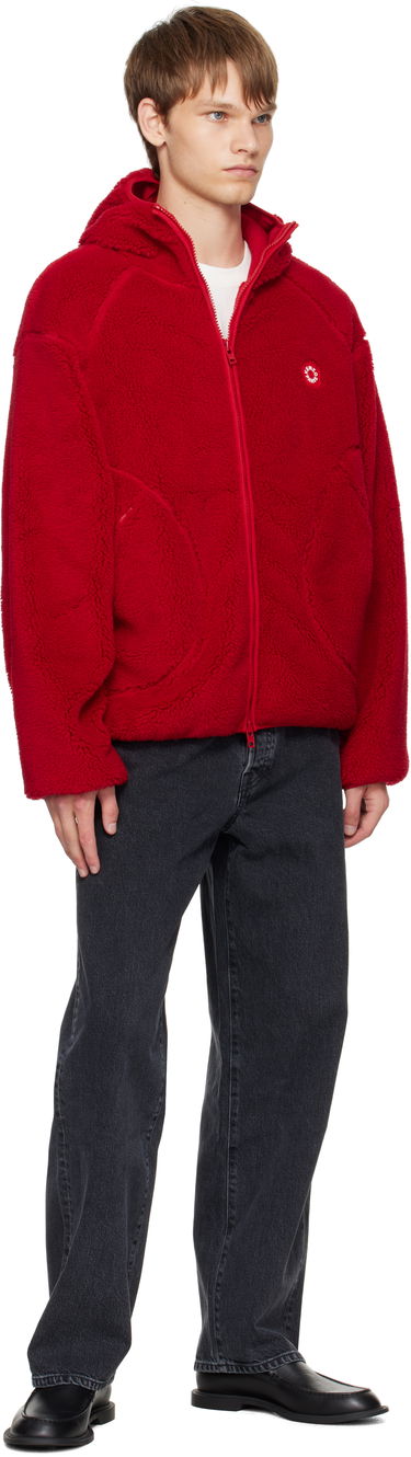 Bunda KENZO Kenzo Paris 'Boke Flower 2.0' Fleece Zip-Up Hoodie Červená | FF65BL5504FP, 3