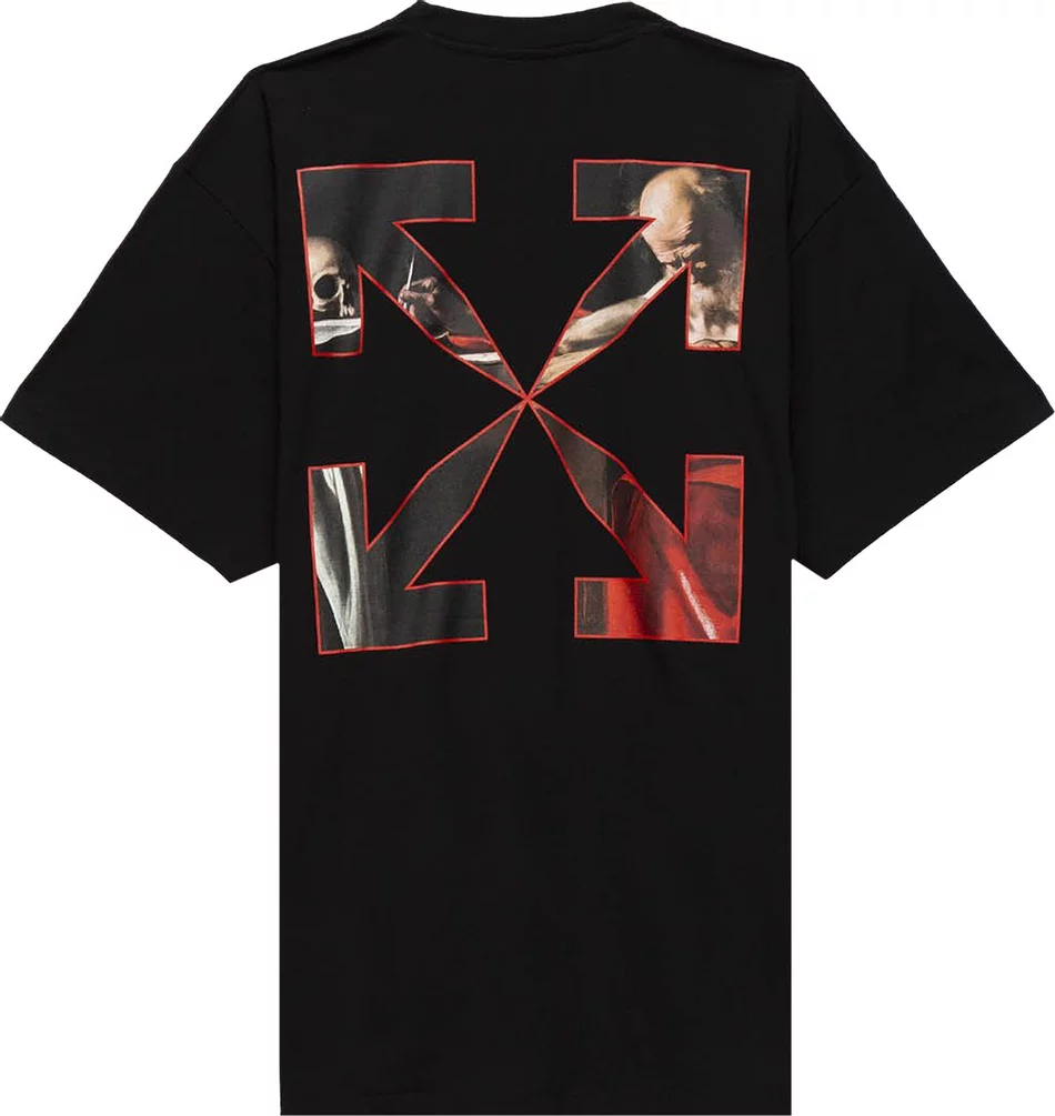 Tričko Off-White Caravaggio Print T-Shirt Size S Čierna | OMAA038R21JER003, 1