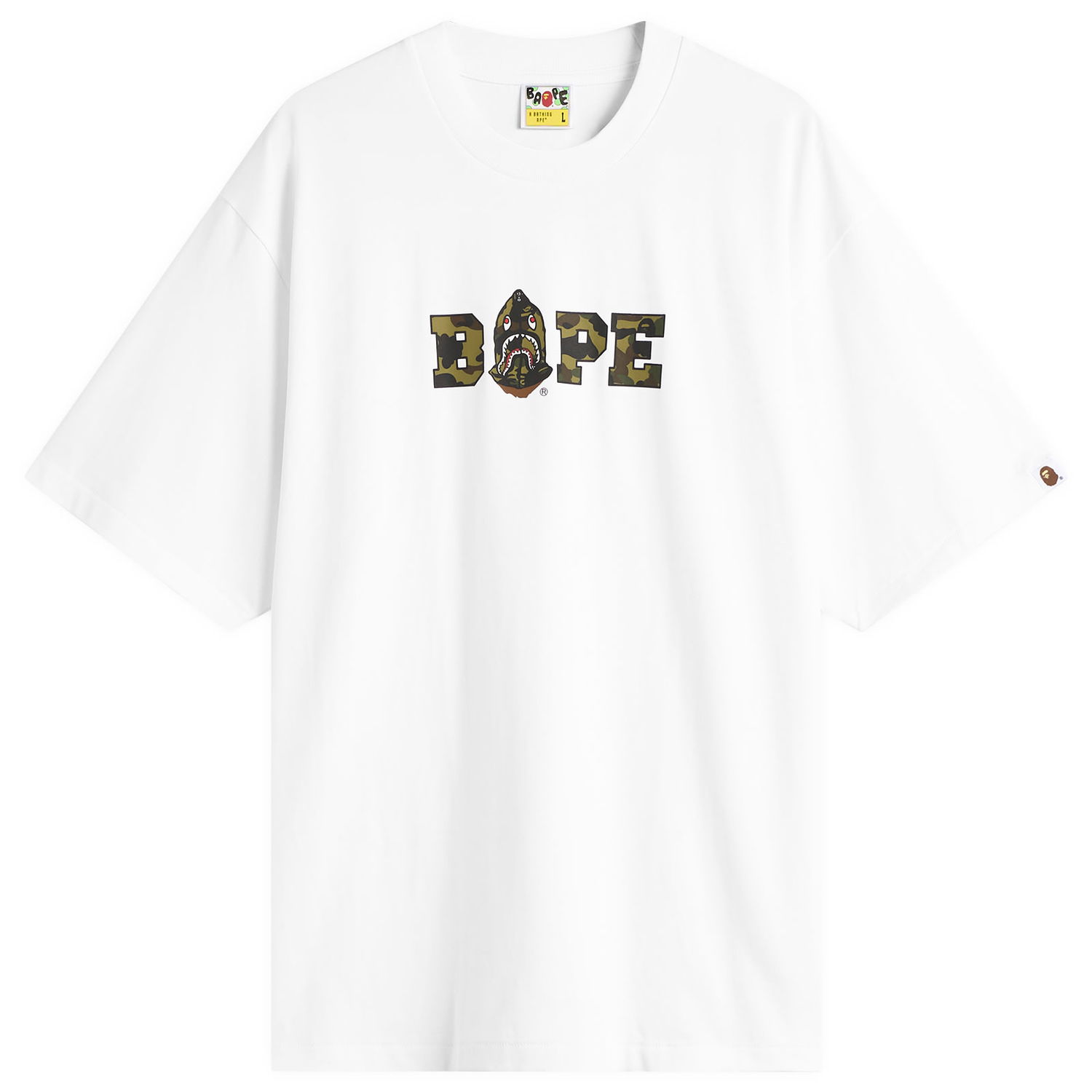 Tričko BAPE A Bathing Ape 1st Camo BAPE Logo T-Shirt Biela | 001TEL801315M-WHT, 0