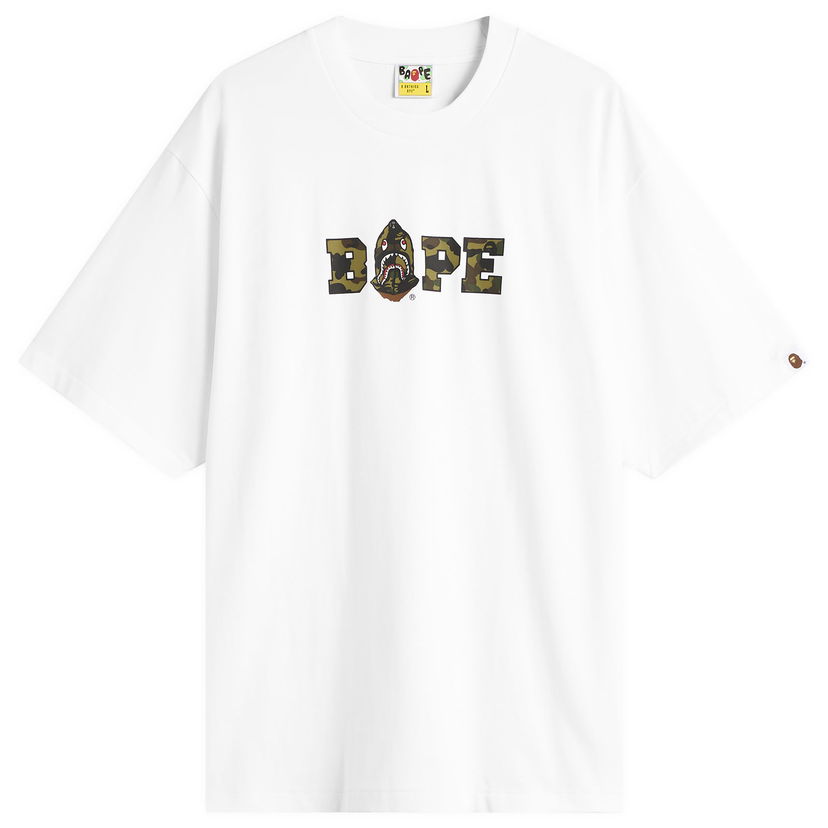 Tričko BAPE A Bathing Ape 1st Camo BAPE Logo T-Shirt Biela | 001TEL801315M-WHT