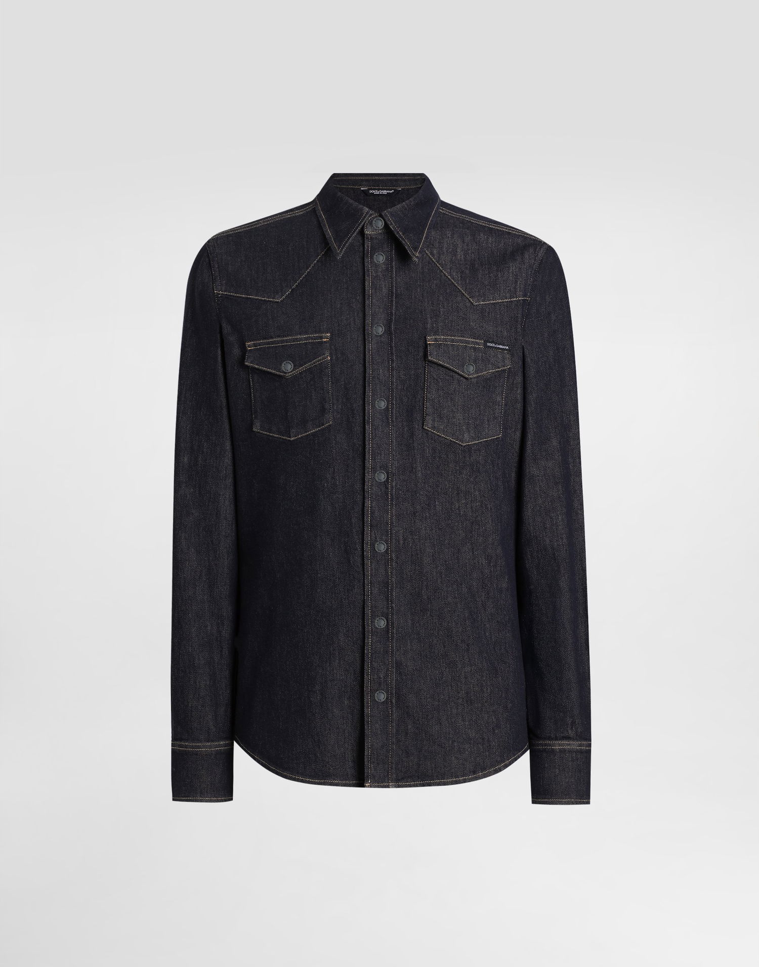Košeľa Dolce & Gabbana Dolce & Gabbana Men's Stretch Denim Shirt Modrá | G5JC8DG8NH9S9001, 0