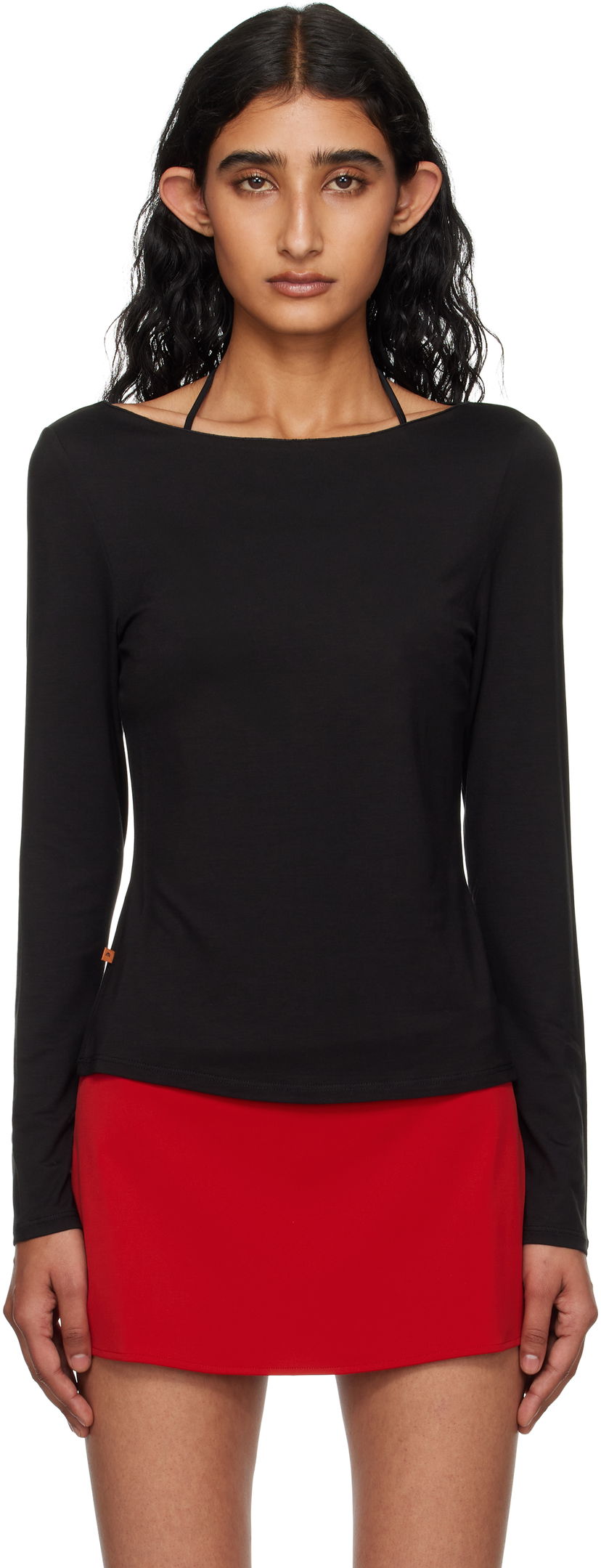 Tričko Miaou Miaou Amelia Long Sleeve T-Shirt Čierna | 7183LJBBLK