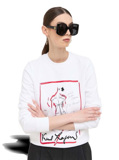 Mikina KARL LAGERFELD Karl Archive Sweatshirt Biela | 235W1810