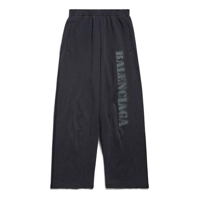 Tepláky Balenciaga Stencil Type Baggy Sweatpants Čierna | 771081TQVA41750