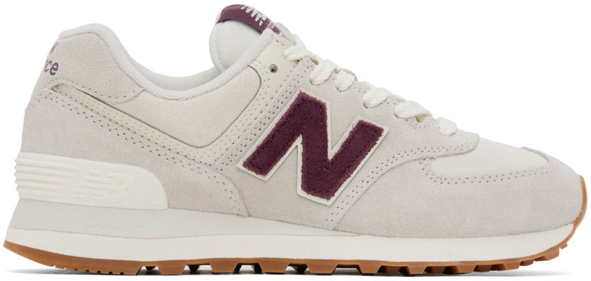 Tenisky a topánky New Balance 574 "White Burgundy" Biela | U574NOW, 0