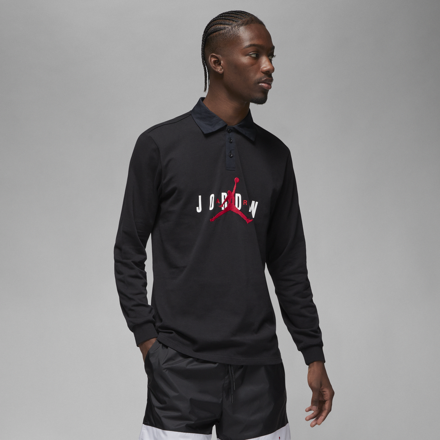Polo tričko Jordan Essentials Rugby Polo Shirt Čierna | DV7654-010, 0