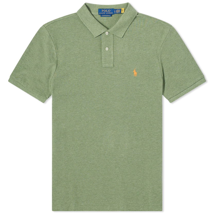 Polo tričko Polo by Ralph Lauren Custom Fit Polo Shirt Zelené | 710680784367