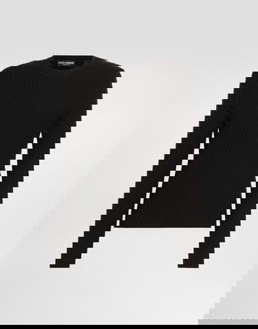 Sveter Dolce & Gabbana Dolce & Gabbana Wool Ribbed Sweater Čierna | GXX46TJCVZ7N0000, 0