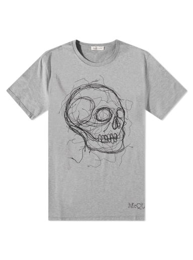 Tričko Alexander McQueen Oversized Skull Tee Šedá | 735266QUZ43-0902