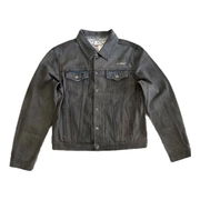 Alphabet Patterned Denim Jacket