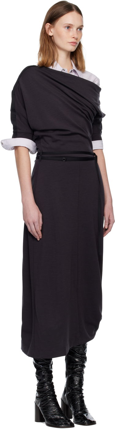 Šaty LEMAIRE Twisted Hem Midi Dress Čierna | DR1126 LJ1041, 1