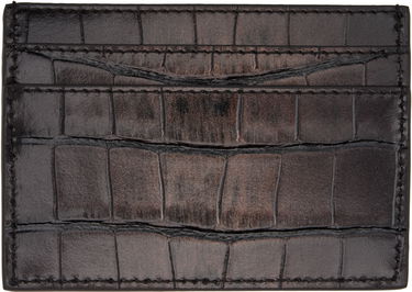 Peňaženka Versace Embossed Croc Card Holder Hnedá | 1007218_1A12257_1X44P, 1