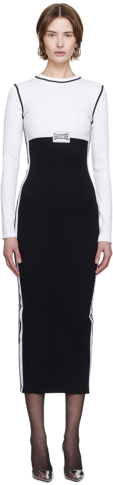 Šaty Jean Paul Gaultier Jean Paul Gaultier Color-Block Maxi Dress Čierna | 25/33-F-RO343P-J080-0100, 0