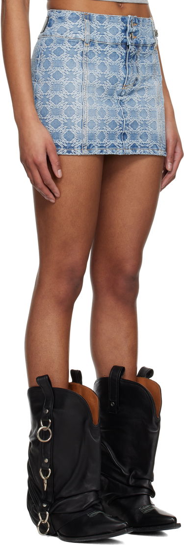 Sukňa AMIRI AMIRI MA Quad Jacquard Denim Miniskirt Modrá | AWDNKR1006, 1