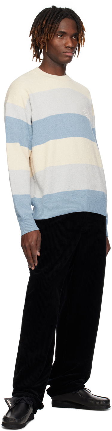 Sveter KENZO Kenzo Paris Embroidered Striped Sweater Modrá | FF55PU7063CC, 3