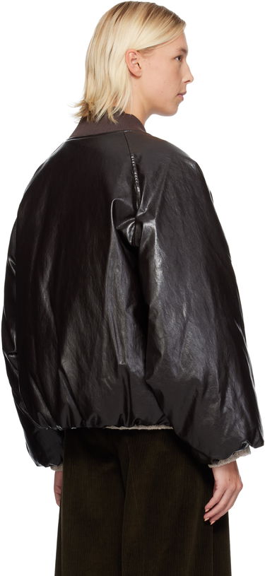 Prešívaná bunda Max Mara Potente Faux-Leather Down Jacket Hnedá | 2525486042600, 2