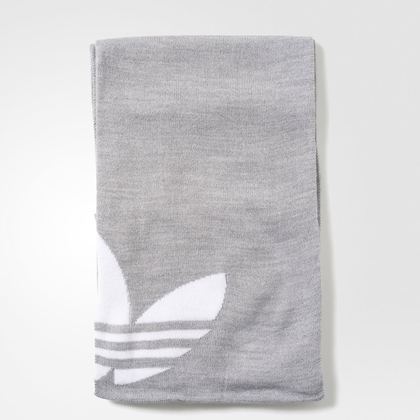 Šál adidas Originals Trefoil Logo Knit Scarf Šedá | AB2939