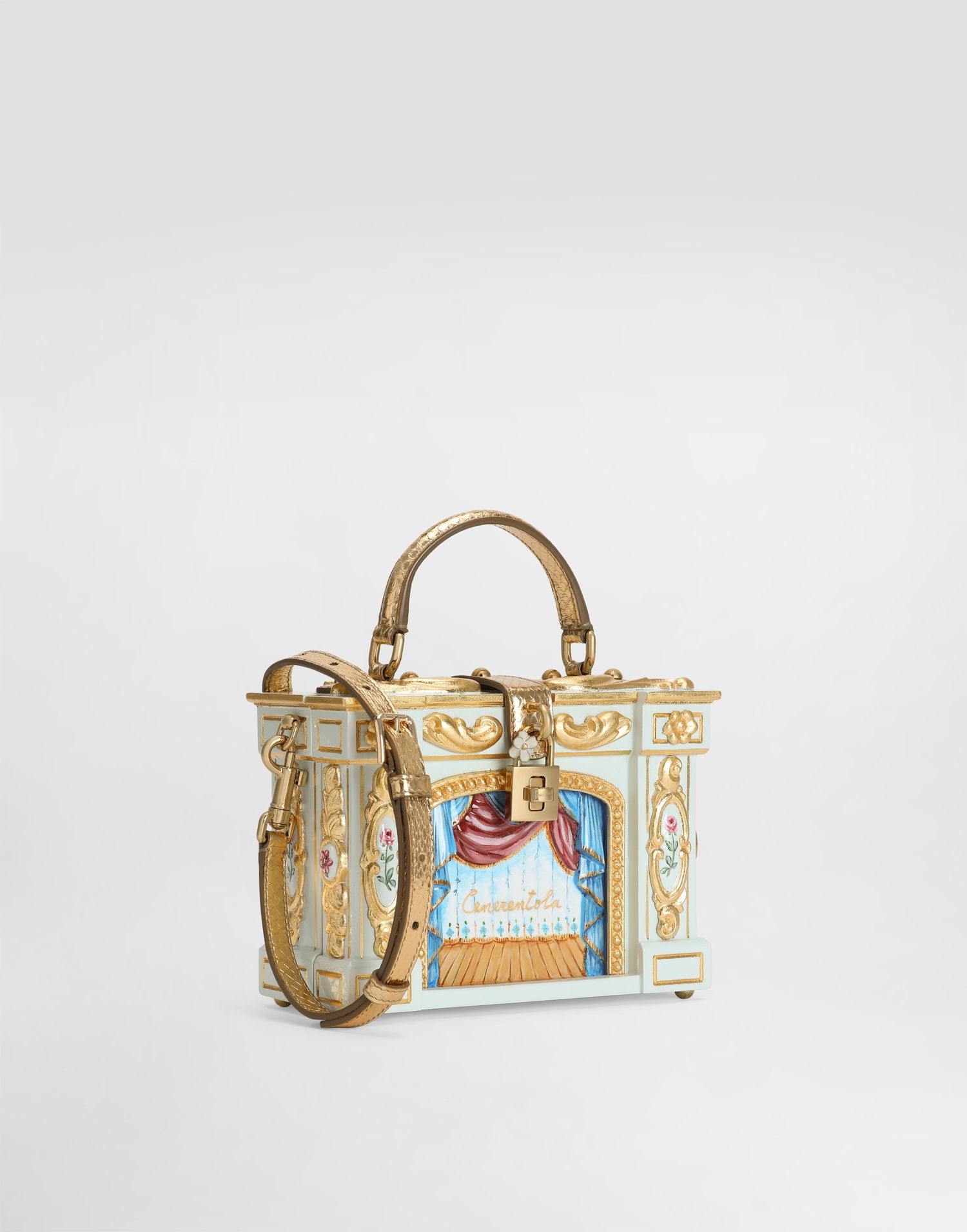 Kabelka Dolce & Gabbana Dolce Box Cinderella Theater Handbag Tyrkysová | BB5970A8H378B034, 1