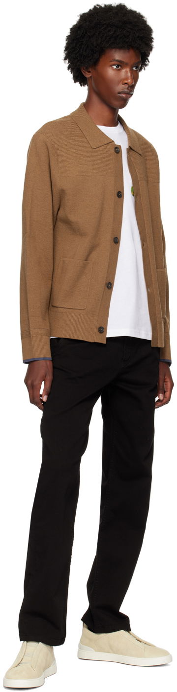 Sveter Paul Smith PS Paul Smith Spread Collar Cardigan Hnedá | M2R-953Y-N22148-67, 3