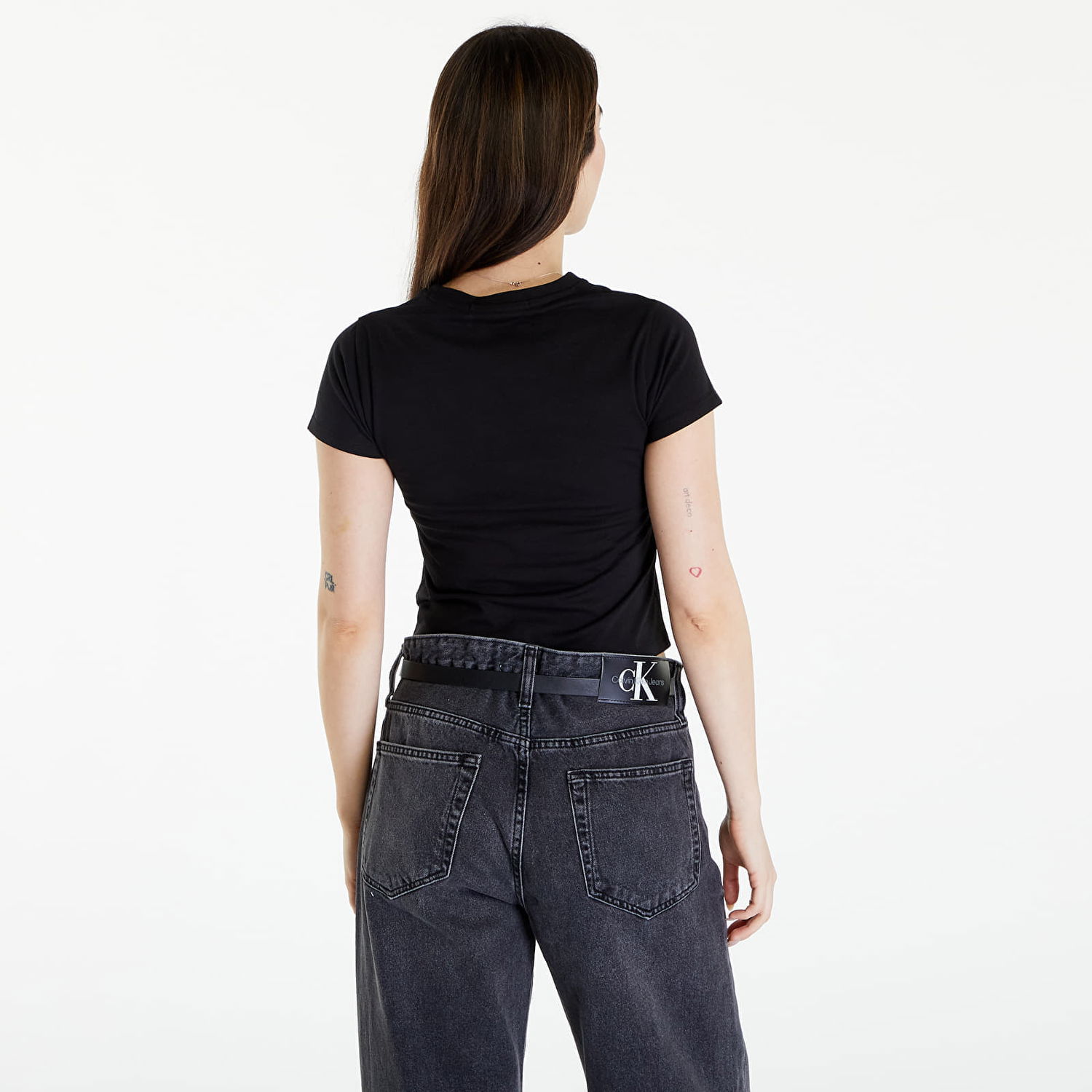 Tričko CALVIN KLEIN Diffused Box Fitted Short Sleeve Tee Čierna | J20J223167 BEH, 1