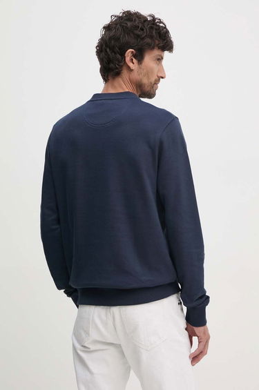 Mikina Barbour Navy Blue Crew Neck Sweatshirt Navy | MOL0643, 2
