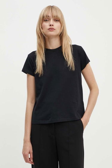 Tričko Maison Margiela MM6 Maison Margiela Black Embroidered Logo T-Shirt Čierna | S52GC0247.S24312, 3